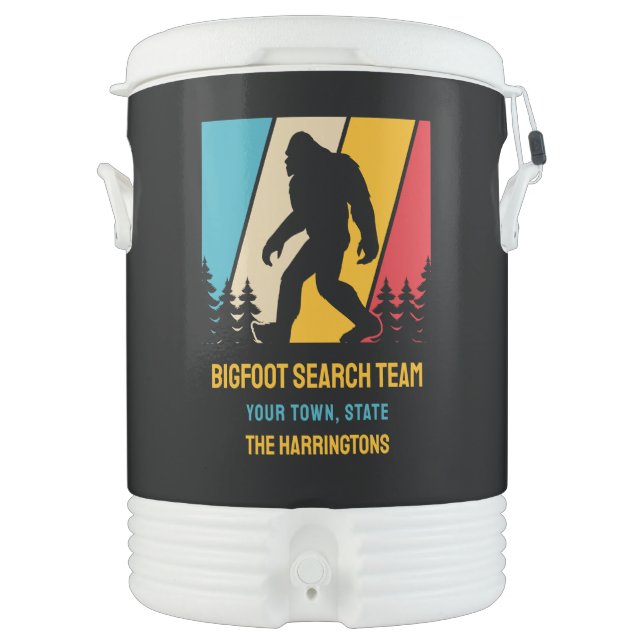 Custom Text Bigfoot Beverage Cooler (Front)