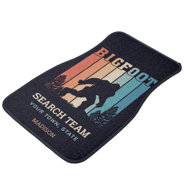 Custom Text Bigfoot Car Floor Mat (Angled)