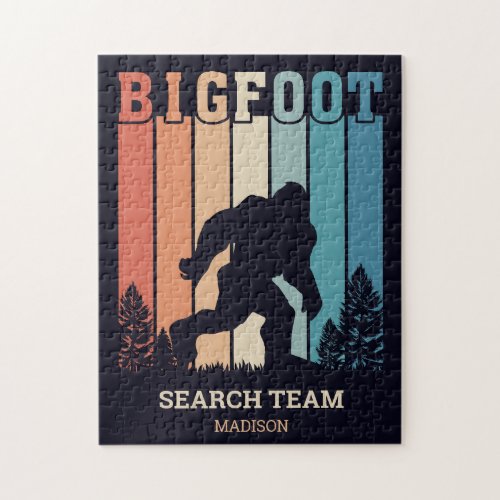 Custom Text Bigfoot Jigsaw Puzzle