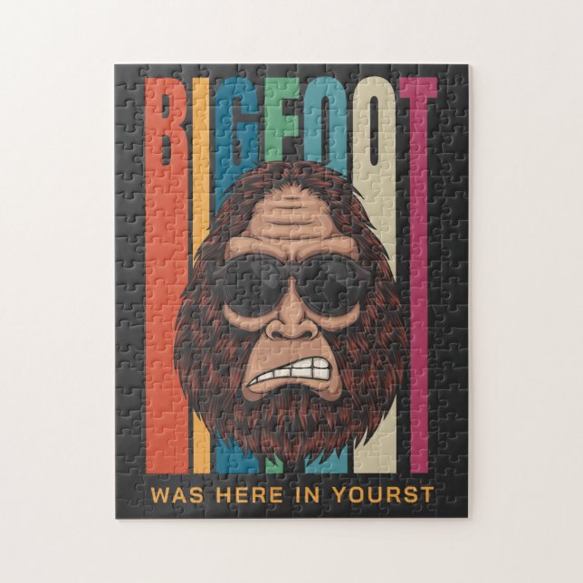 Custom Text Bigfoot Jigsaw Puzzle (Vertical)