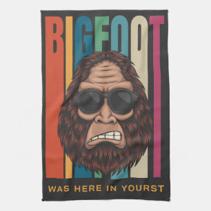 Custom Text Bigfoot Kitchen Towel