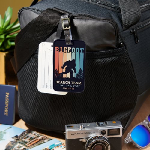 Custom Text Bigfoot Luggage Tag