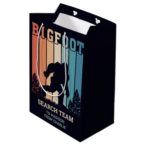Custom Text Bigfoot Medium Gift Bag