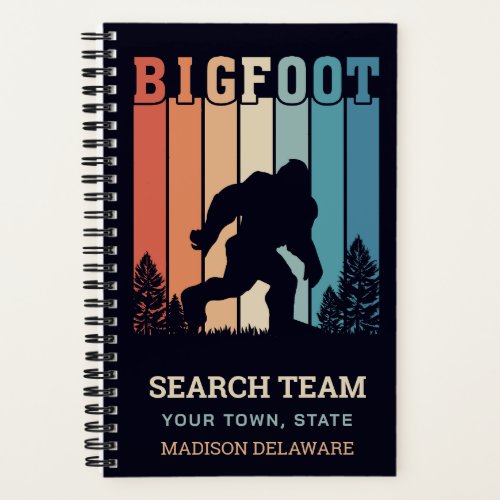 Custom Text Bigfoot Notebook