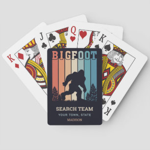 Custom Text Bigfoot Poker Cards