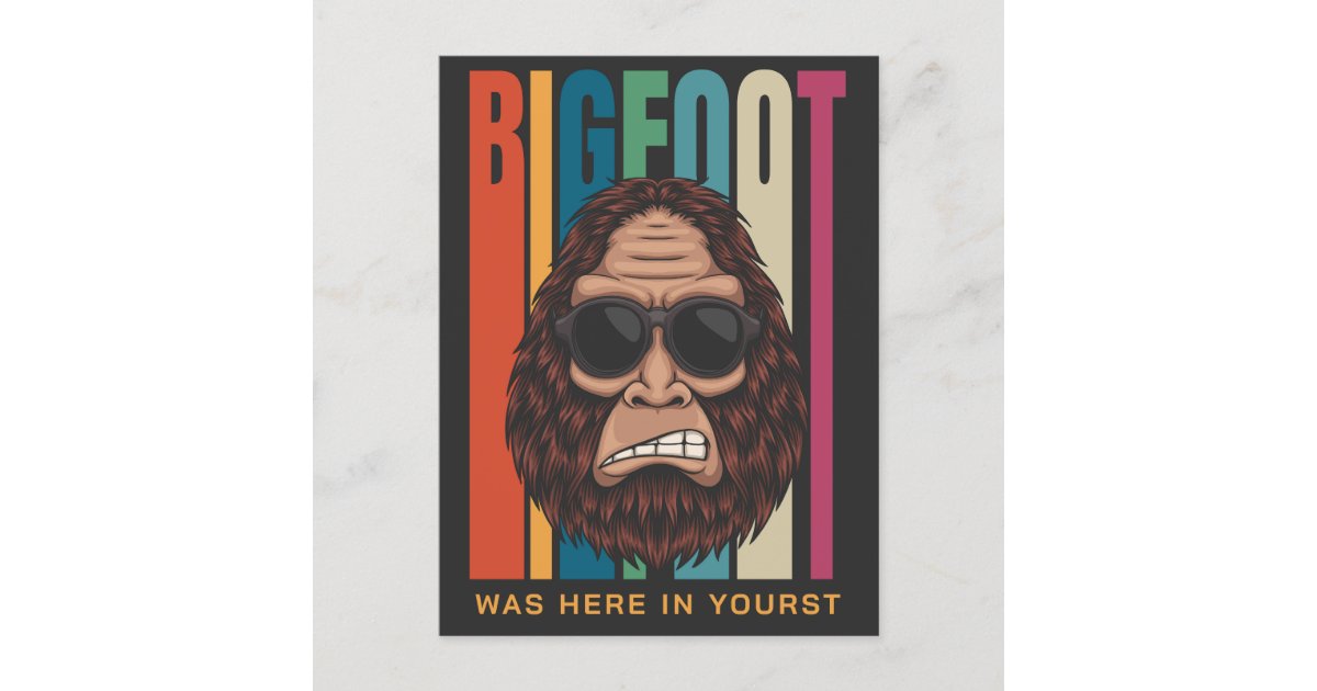 Custom Text Bigfoot Postcard | Zazzle