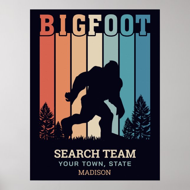 Custom Text Bigfoot Poster (Front)