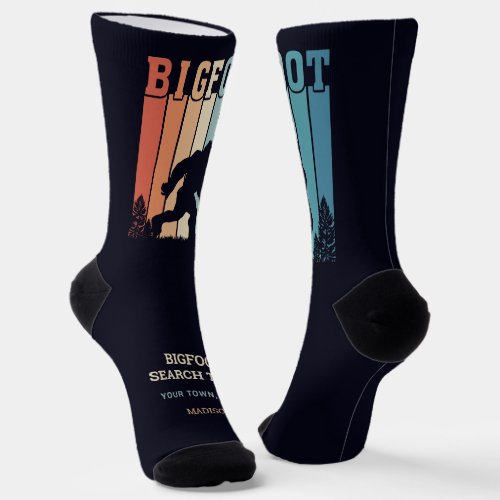 Custom Text Bigfoot Socks