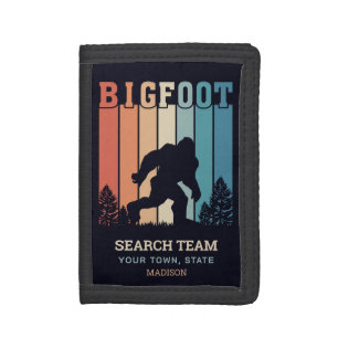 Custom Text Bigfoot Tri-fold Wallet