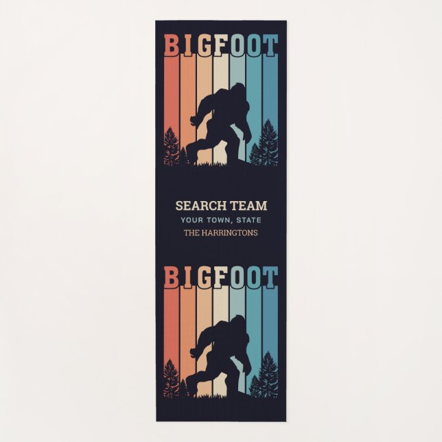 Custom Text Bigfoot Yoga Mat (Front)