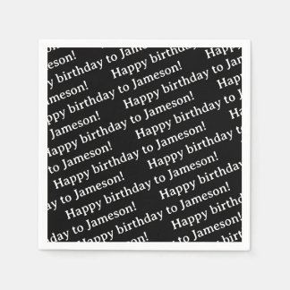 Custom text birthday Napkin