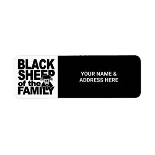 Custom text "Black Sheep" Label