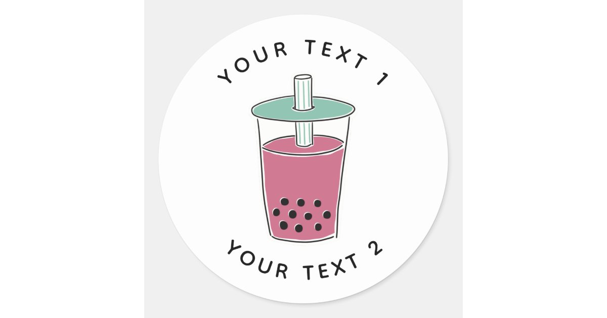 Boba Bubble Text Sticker for Sale by artistokat