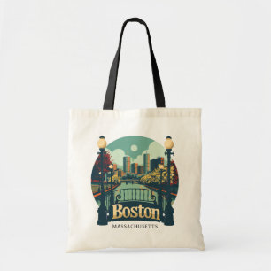 Custom Text Boston Massachusetts Tote Bag