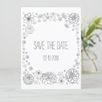 Custom Text Botanical Wedding Save The Date Card by TheSillyHippy at Zazzle