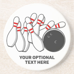 Custom Text Bowling Strike Coaster