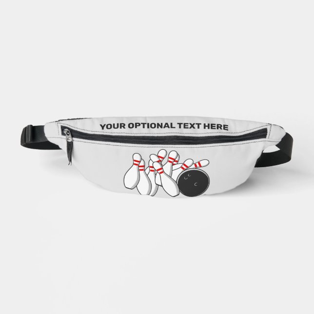 Custom Text Bowling Strike Fanny Pack (Front)