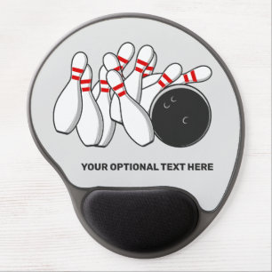 Custom Text Bowling Strike Gel Mouse Pad