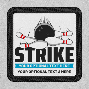 Custom Text Bowling Strike Patch