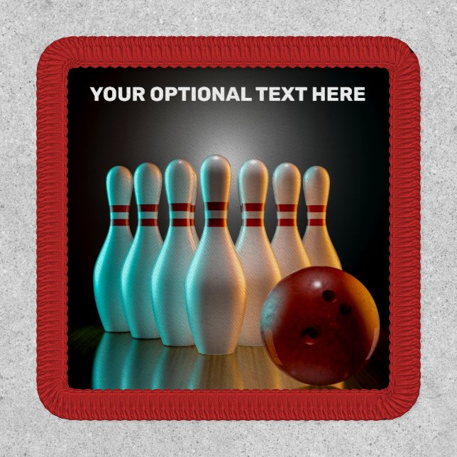 Custom Text Bowling Strike Patch (Front)
