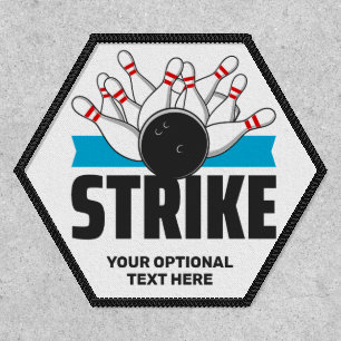 Custom Text Bowling Strike Patch