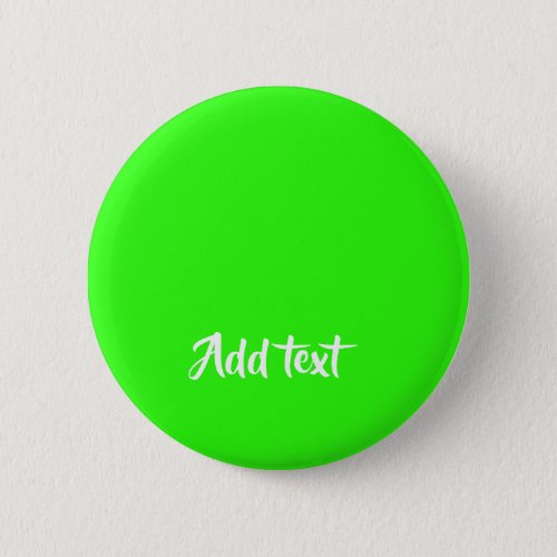 Custom text bright green plain button