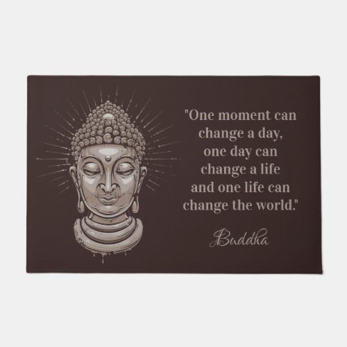 Custom text Buddha Quote door mat