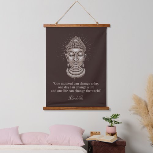 Custom text Buddha Quote Hanging Tapestry