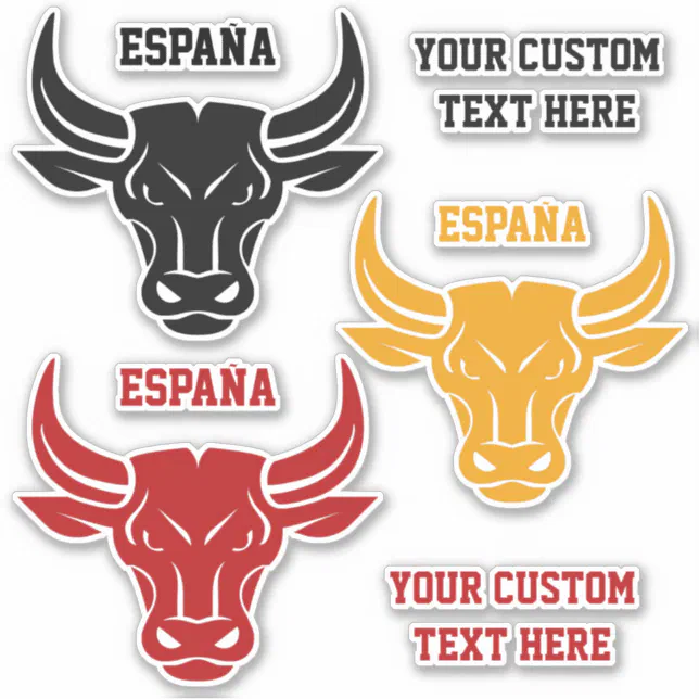 Custom text Bull stickers | Zazzle