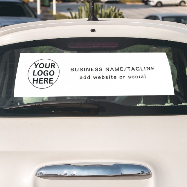 Custom Text & Business Logo Promotional White  Window Cling (Creator Uploaded)