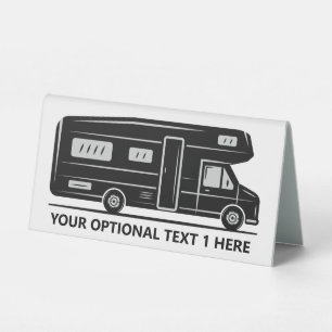 Custom text Camper Van Table Tent