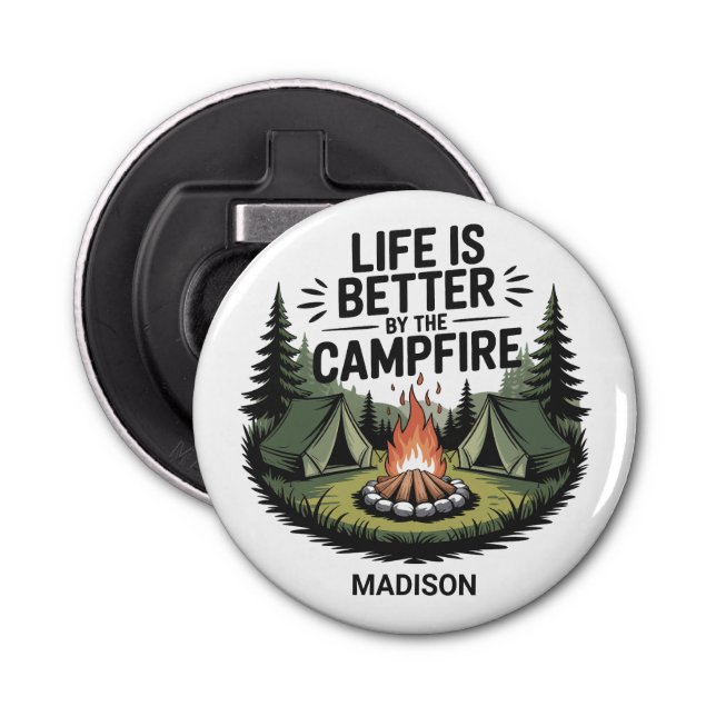 Custom Text Camping Bottle Opener (Front)