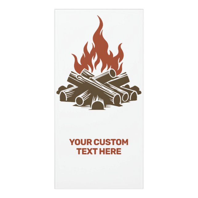 Custom Text Camping Door Sign (Classic Front Vert)