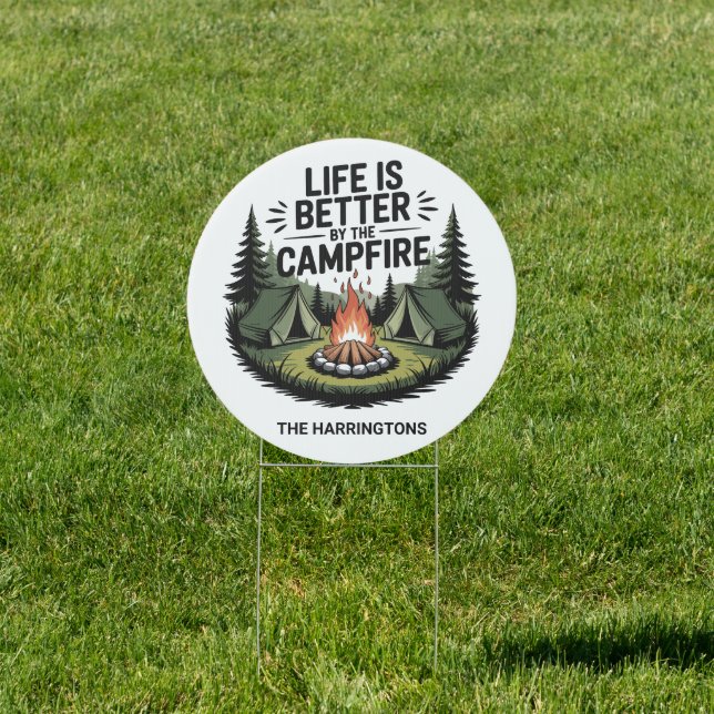 Custom Text Camping Sign (Insitu)