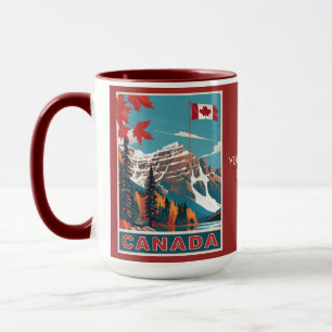 Custom Text Canada Travel Poster Mug