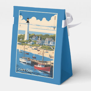 Custom Text Cape Cod Massachusetts Favor Boxes