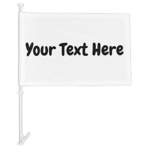 Custom Text Car Flag