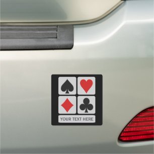 Custom Text Card Player Car Magnet