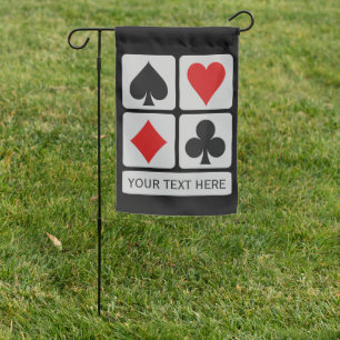 Custom Text Card Player Garden Flag