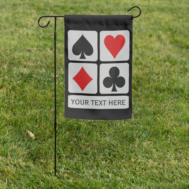 Custom Text Card Player Garden Flag (In SItu)