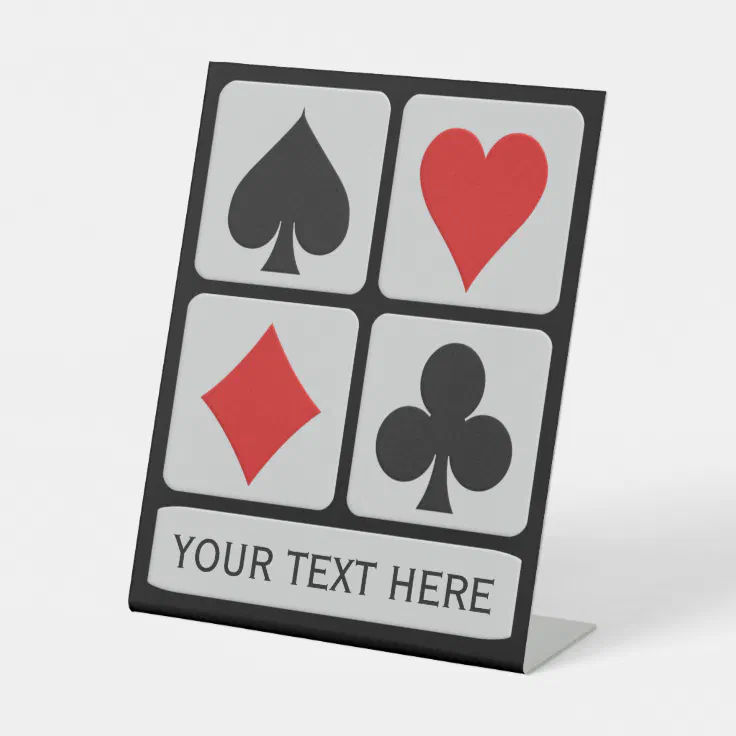 Custom Text Card Player Pedestal Sign Zazzle