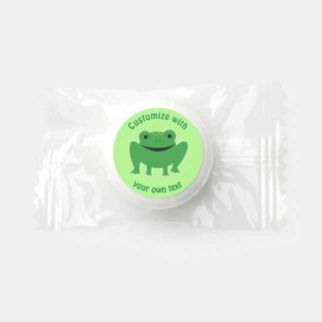 Custom Text Cartoon Frog  Life Saver® Mints (Front)