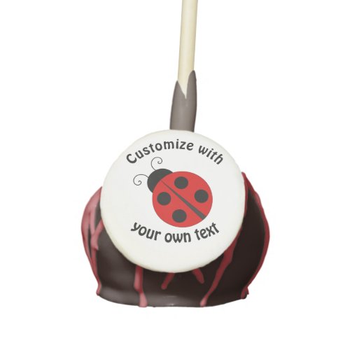 Custom Text Cartoon Ladybug Cake Pops