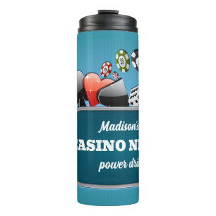 Custom Text Casino / Poker Thermal Tumbler