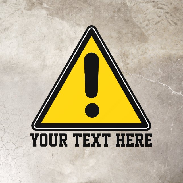 Custom Text Caution Warning Sign Personalized Floor Decals (Insitu)