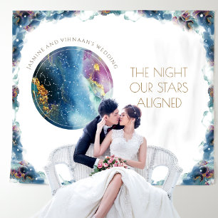 Custom  Text, Celestial Horizontal Photo Backdrop
