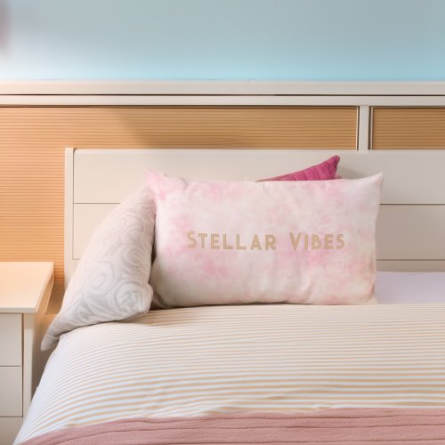 Custom Text Celestial Pink Nebula Throw Pillow