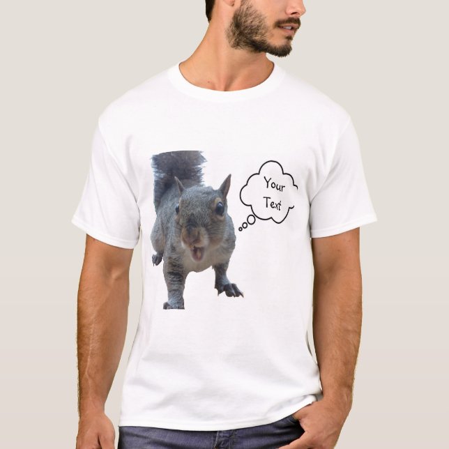 Custom Text Cheeky Squirrel T-Shirt (Front)