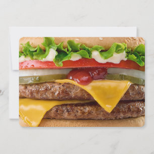 Custom Text Cheeseburger Invitation