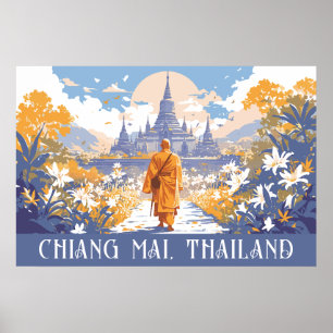 Custom Text Chiang Mai Thailand Poster